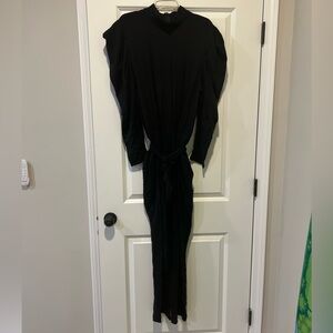 Express Black Long Sleeve High Neck Jumpsuit with Belt Women’s Size XL